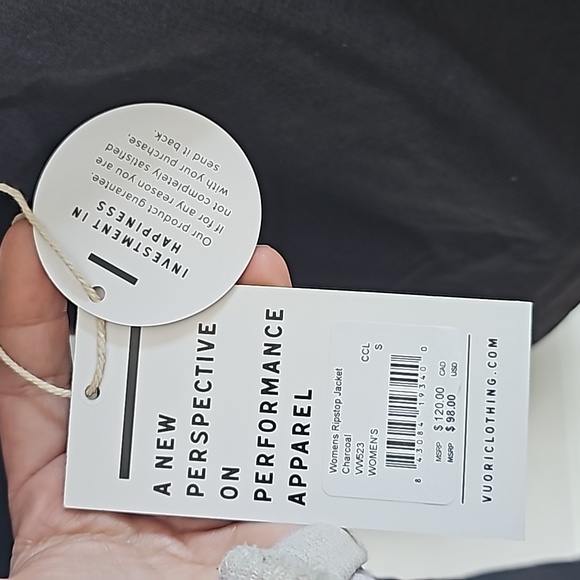 NWT Vuori Ripstop Jacket in Charcoal - Picture 7 of 12